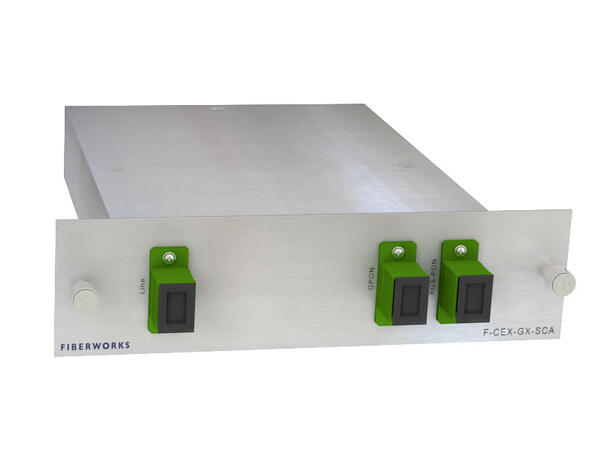 Fiberworks PON CEx mux, LGX3 GPON + XGS-PON, SC/APC connectors 