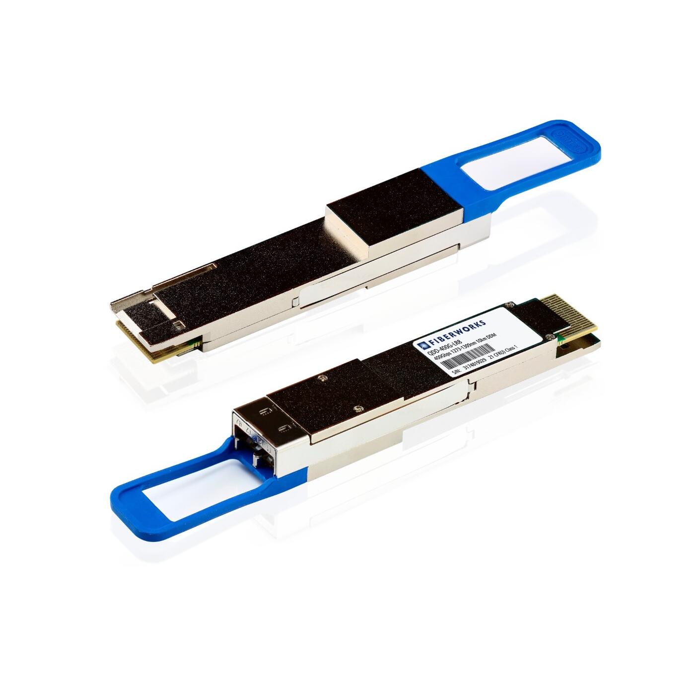 QDD-400G-LR8 Fiberworks AS  QSFP-DD, 400GBASE-LR8, 8x50 Gbps, 10km 1310nm, 6dB, SM, LC