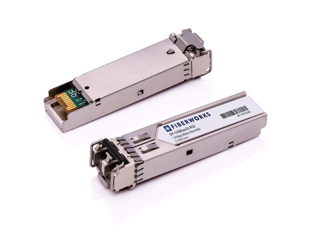 SFP, 1.25 Gbps GigE, DDM, 550m, Rugged 850nm, 9dB, MM, Fiberworks 