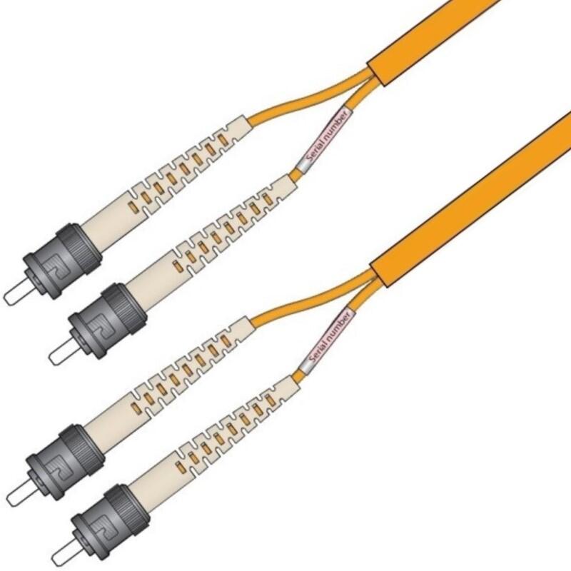 P-OM1-D5O-STP-STP-xx Fiberworks AS  Snor MM DPX Flat ST/PC-ST/PC xx m 62,5/OM1 3x5mm Ruggedized orange