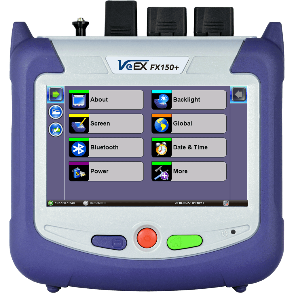 VX-FX150-SM65-32DB-1 VeEX Z06-05-075P VeEX FX150+ OTDR 1650 filtrert 32dB Wifi, Bluetooth, V-Scout, SC/APC, OPM HP