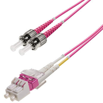 P-OM4-D2M-LCP-STP-xx Fiberworks AS  Patch MM DPX LC/PC-ST/PC xx m 50/OM4 BIF 2x ø2mm Magenta