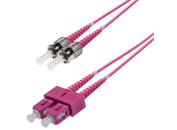 Patch MM DPX SC/PC-ST/PC xx m 50/OM4 BIF 2x ø2mm Magenta 