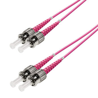 P-OM4-D2M-STP-STP-xx Fiberworks AS  Patch MM DPX ST/PC-ST/PC xx m 50/OM4 BIF 2x ø2mm Magenta
