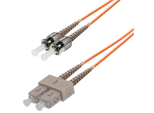 Snor MM DPX SC/PC-ST/PC xx m 50/OM2 2x ø2mm Orange 