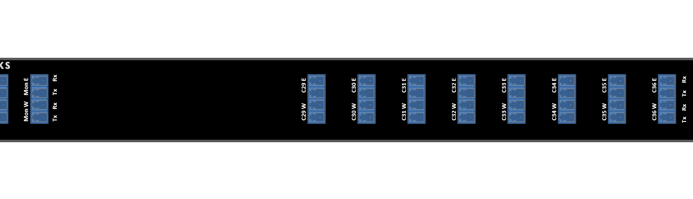 F-DOADM-8-MLU-2936 Fiberworks AS  Fiberworks 8 ch. DWDM OADM w/mon.ports C29 - C36, &quot;east+west&quot;, 1U 19&quot;, LC