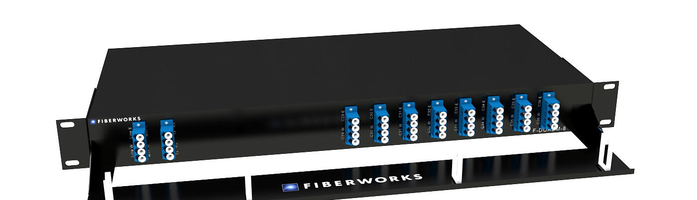 F-DOADM-8-MLU-2936 Fiberworks AS  Fiberworks 8 ch. DWDM OADM w/mon.ports C29 - C36, &quot;east+west&quot;, 1U 19&quot;, LC