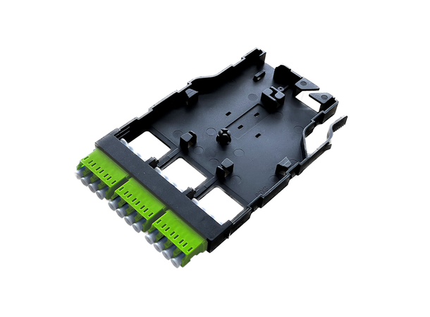 MPB6 Module for patching 12xLC MM OM5 3x LC-QUAD adapter, Lime Green. B90