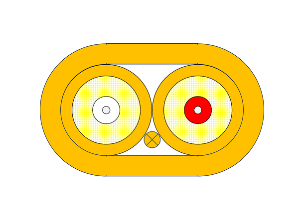 Patch MM DPX Forsterk SC/PC-ST/PC 1 m 62,5/OM1 3x5mm Ruggedized orange 