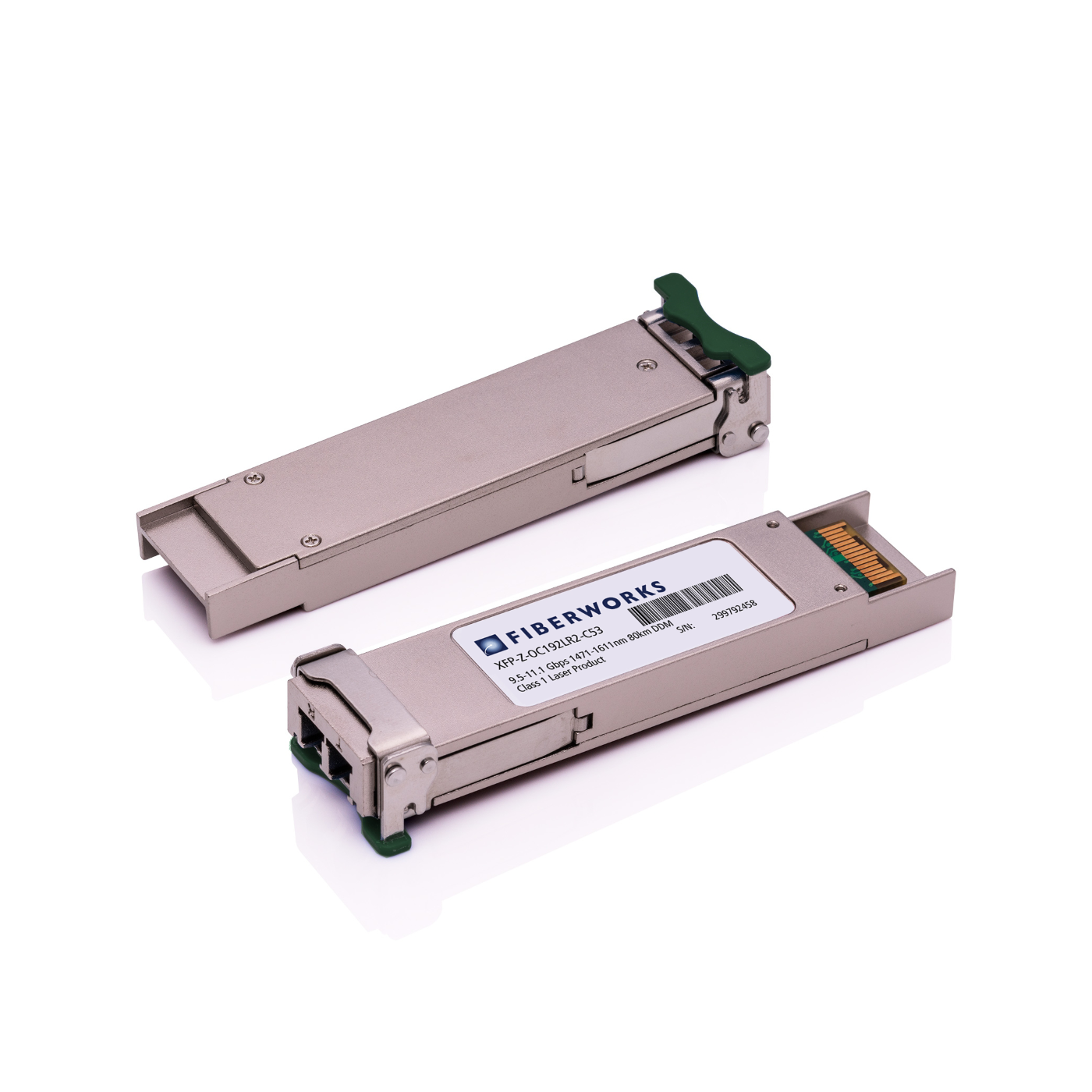 XFP-Z-OC192LR2-C53-A Fiberworks AS  XFP, L-64.2, 9.5-11.1 Gbps, 80km CWDM 1531 nm, 24dB, SM, Alcatel