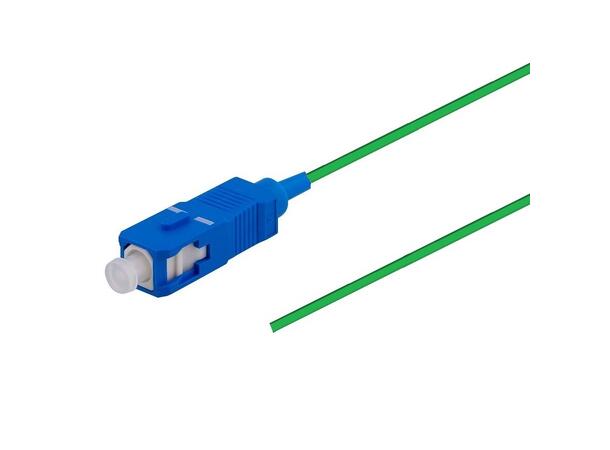 Fiberhale SM SC/UPC 12-pakning, 1,5 m 9/OS2 G.657.A2, 900µm fast kledn., Grønn 