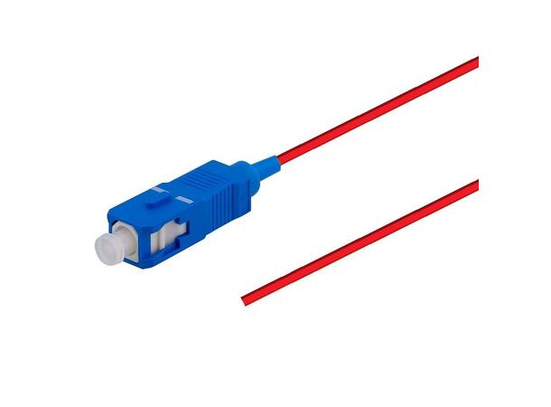 Fiberhale SM SC/UPC 12-pakning, 1,5 m 9/OS2 G.657.A2, 900µm fast kledning, Rød 