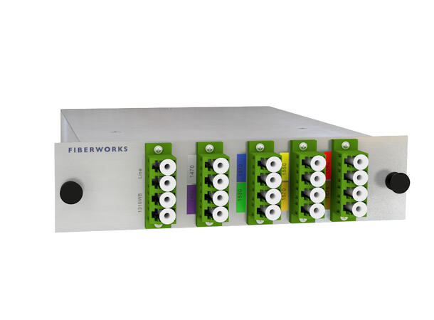 Fiberworks 8+1 ch. CWDM Mux+Demux, LGX2 C47-C61 + 1310nm/CWDM upgrade, LC/APC 