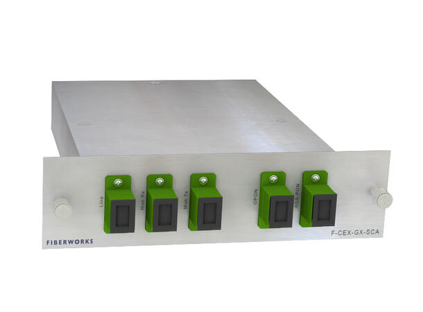 Fiberworks PON CEx mux w/mon.ports LGX3 GPON + XGS-PON, SC/APC connectors 