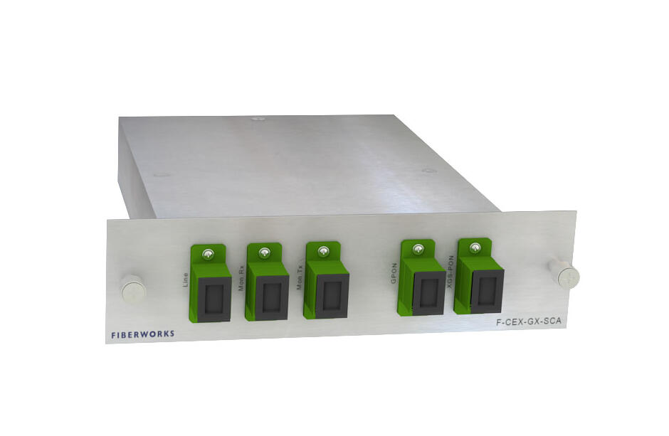 F-CEX-GX-SCA-ML3 Fiberworks AS  Fiberworks PON CEx mux w/mon.ports LGX3 GPON + XGS-PON, SC/APC connectors
