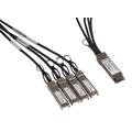 QSFP28 to 4 SFP28 Twinax cable (DAC) 100GBASE-CR4, Passive, 0.5m, Fiberworks