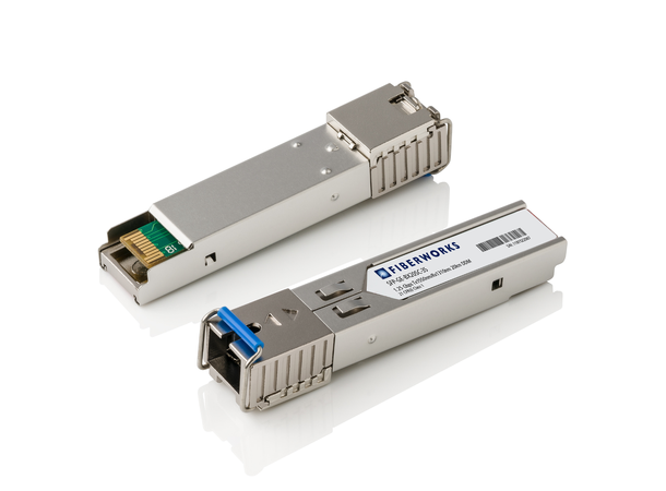 SFP BiDi, 1.25 Gbps GigE, DDM, SM, 20km TX/RX=1310/1490nm, 15dB, SC 