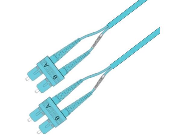 Snor MM DPX Flat SC/PC-SC/PC x m 50/OM3 BIF 3x5mm Ruggedized aqua 