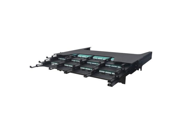 1U 19" MPB6 Patch Panel For MPB6 Modules Sliding w/door. Cableguide front &  back