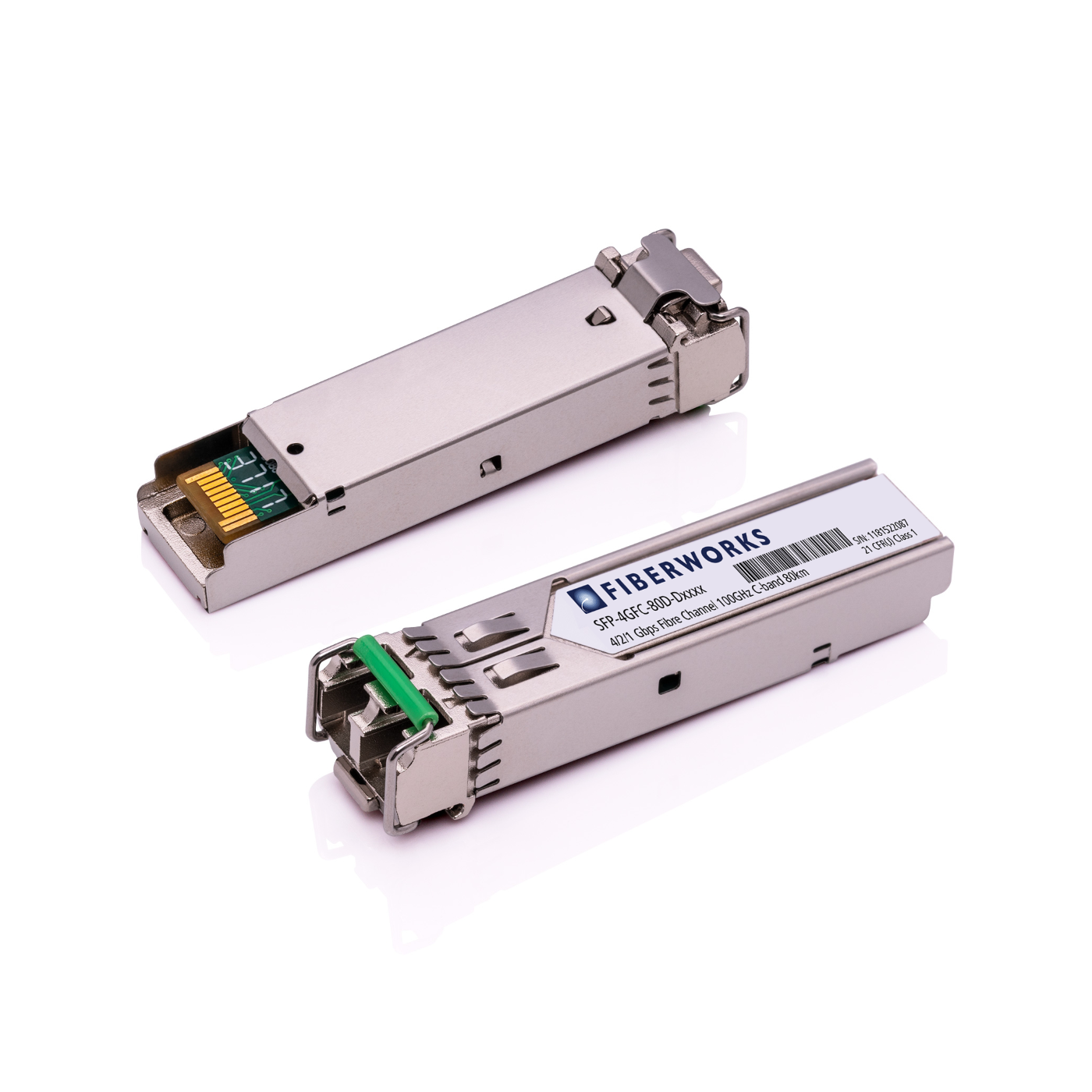 SFP-4GFC-80D-Dxxxx Fiberworks AS  SFP, 4/2/1G Fibre Channel, 80km DWDM, 24dB, DDM, SM