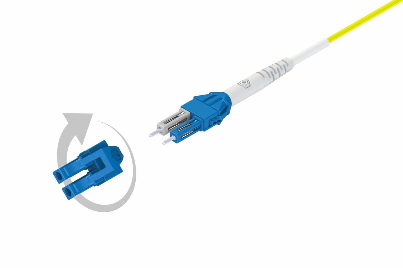 P-SM9-U2Y-LCU-LCU AFL Hyperscale  Snor AFL SM Uniboot LC/UPC-LC/UPC xx m 9/OS2 G.657.A2 &#248;2mm Gul