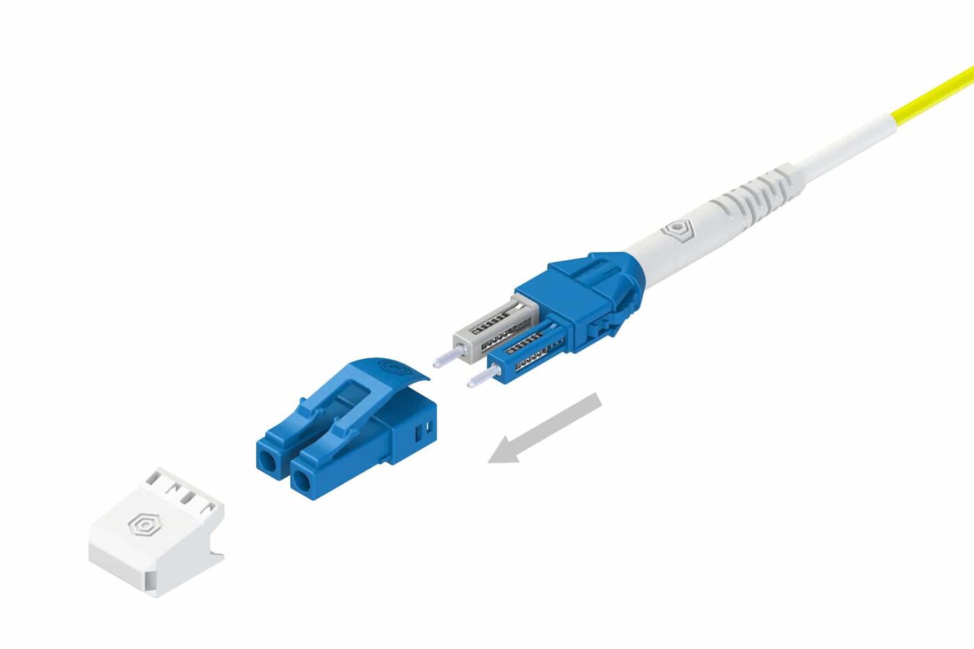 P-SM9-U2Y-LCU-LCU AFL Hyperscale  Snor AFL SM Uniboot LC/UPC-LC/UPC xx m 9/OS2 G.657.A2 &#248;2mm Gul