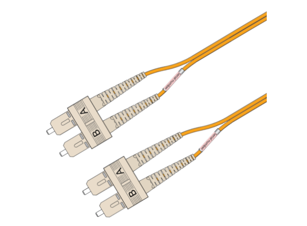 Snor MM DPX SC/PC-SC/PC xx m 50/OM2 2x ø2mm Oransje