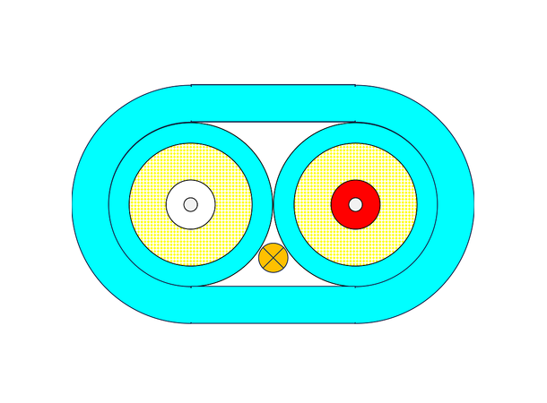 Patch MM DPX Flat SC/PC-SC/PC 30 m 50/OM3 BIF 3x5mm Ruggedized aqua 