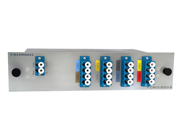 Fiberworks 8 ch. CWDM BiDi Mux/Demux Single fiber, Mon. port, LC/UPC, B-side 