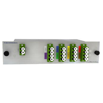 F-CMUX-8-LL-4761-LA Fiberworks AS  Fiberworks 8 ch. Low Loss CATV Mux+Demux CWDM C47-C61, IL &lt; 1.3 dB, LC/APC