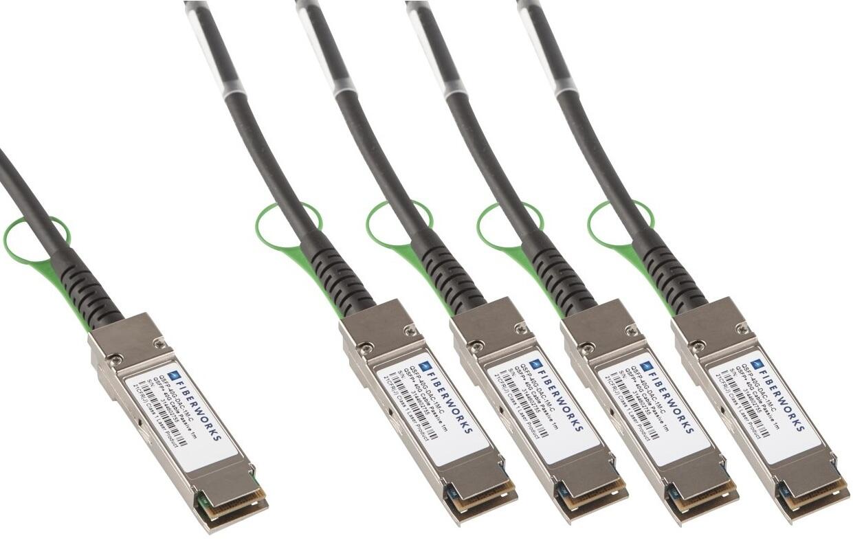 QDD-4QSFP56D-2.5M-ME Fiberworks AS MCP7F60-W02AR26 QSFP-DD to 4 QSFP56 Twinax cable (DAC) 4x 100GBASE-CR4, DAC, 2.5m, Mellanox