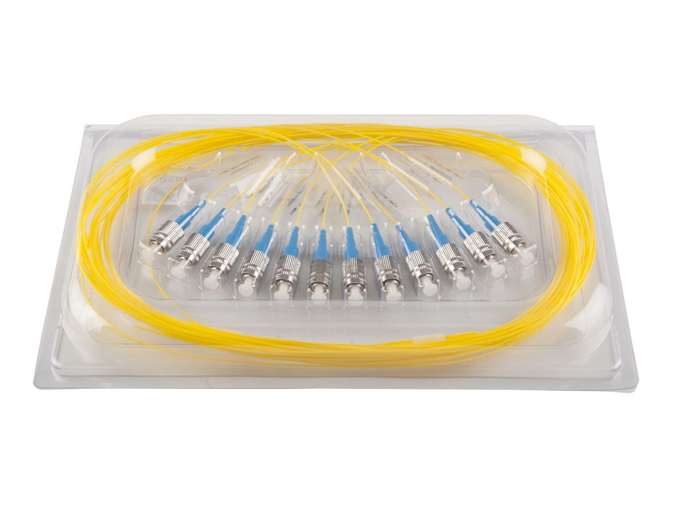 PT-SM9-T9Y-FCA-15-BP Fiberworks AS  Fiberhale SM FC/APC-R 12-pakning, 1,5 m 9/OS2 G.657.A2, 900µm fast kledning, Gul