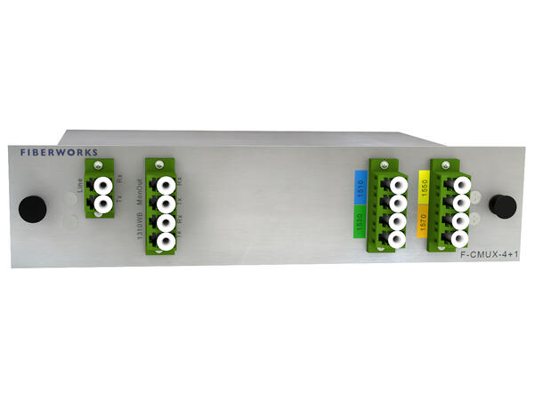 Fiberworks 4+1 CATV CWDM Mux+Demux, APC C51-C57 + 1310nm/CWDM upgrade, Mon.ports 