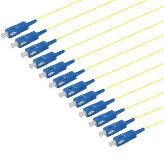Pigtail SM SC/UPC 12-pack blister, 1,5 m G.657.A2, 900&#181;m TB, IEC grade A, Yellow