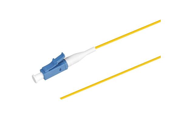 Fiberhale SM LC/UPC 12-pakn. 1,5 m IEC-B 9/OS2 G.657.A2, 900µm fast kledning, Gul 