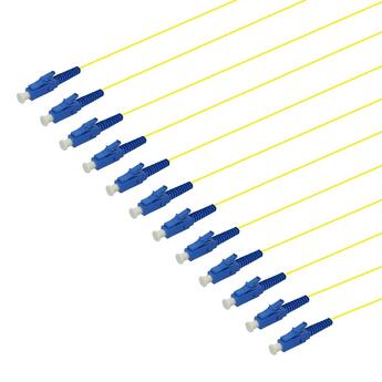 PT-7A2-T9Y-LCUb15-BP Fiberworks AS  Fiberhale SM LC/UPC 12-pakn. 1,5 m IEC-B 9/OS2 G.657.A2, 900&#181;m fast kledning, Gul