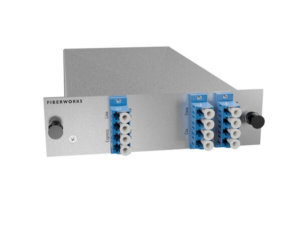 Fiberworks 4 ch. DWDM OADM, LGX2 Cxx - Cyy, "drop and continue", LC 