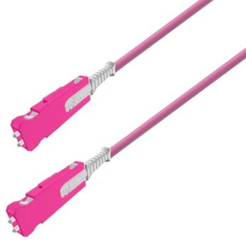 P-OM4-U2M-SNP-SNP-xx Fiberworks AS  Patch MM Uniboot SN/PC-SN/PC, xx m 50/OM4 BIF &#248;2mm, Magenta