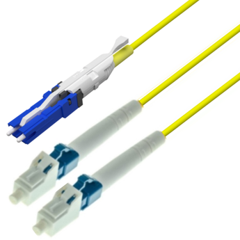 P-7A2-D2Y-CSU-LCU-xx Fiberworks AS  Patch SM CS/UPC-2x LC/UPC, xx m G.657.A2 &#248;2mm, IEC-B, Yellow
