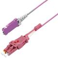 Snor MM Uniboot LC/PC-SN/PC, 1,5 m 50/OM4 BIF &#248;2mm, Erika Fiolett