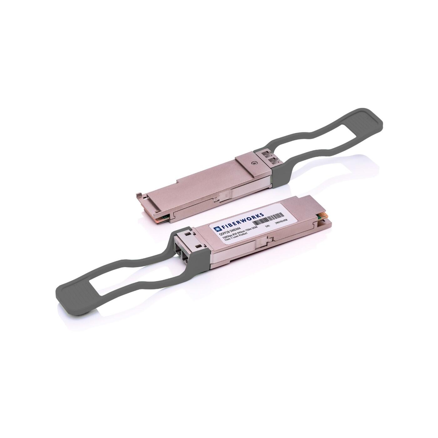 QSFP28-SWDM4-CP Fiberworks AS CPAC-TR-100SWDM4-D QSFP28, 100GBASE-SWDM4, 4x25.8Gbps, 150m 850 - 940 nm, 3dB, MM, LC, Check Point
