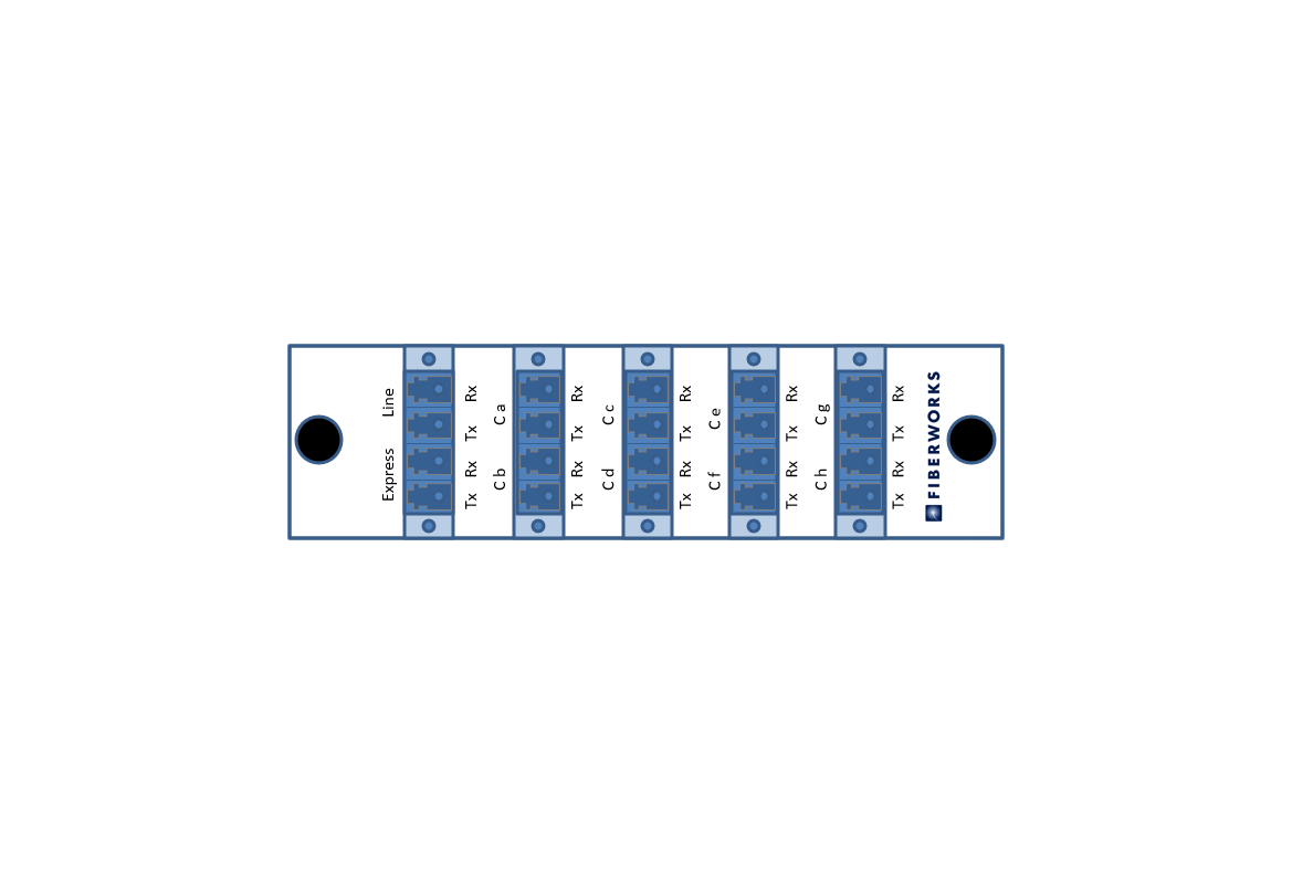 F-DOADM-8DC-L2-3744 Fiberworks AS  Fiberworks 8 ch. DWDM OADM, LGX2 C37 - C44, &quot;drop and continue&quot;, LC