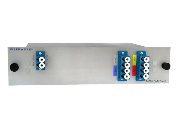 Fiberworks 4 ch. CWDM BiDi Mux/Demux Single fiber, Mon. port, LC/UPC, B-side 