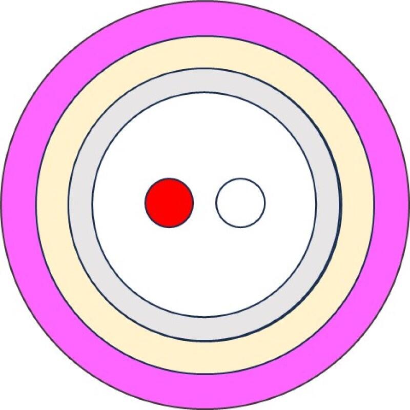 P-OM4-UAM-LCP-LCP-30 Fiberworks AS  Patch MM DPX Armored LC/PC-LC/PC 30 m 50/OM4 BIF ø3mm LC Uniboot E.Fiolet LSZH