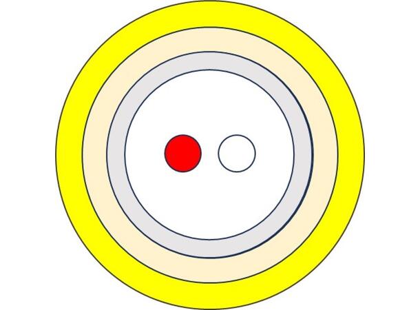 Snor SM DPX Armert LC/UPC-LC/UPC xx m 9/OS2 G.657.A2 ø2mm Gul, LC Uniboot 