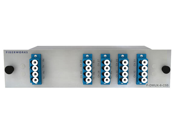 Fiberworks 8 ch. DWDM Mux+Demux for C55 ITU ch. 25-32, 100GHz, Monitor ports, LC 