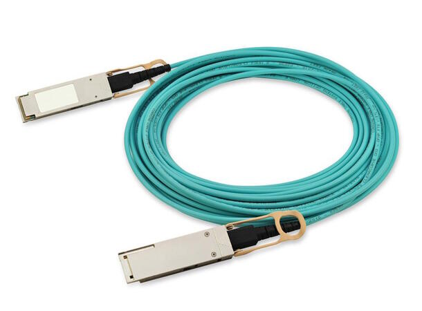 QSFP-DD 400G Active Optical Cable (AOC) Active, 400GBASE-SR8, 2m, Fiberworks 