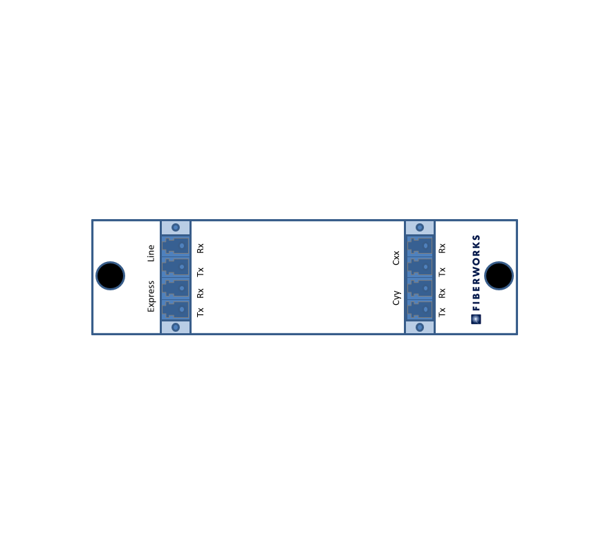 F-DOADM-2DC-L2-3334 Fiberworks AS  Fiberworks 2 ch. DWDM OADM, LGX2 C33 &amp; C34, "drop and continue", LC