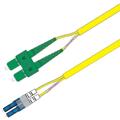 Patch SM DPX Flat LC/UPC-SC/APC 15 m 9/OS2 G.657.A1 3x5mm Gul