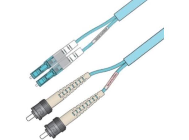 Patch MM DPX Flat LC/PC-ST/PC 30 m 50/OM3 BIF 3x5mm Ruggedized Aqua 